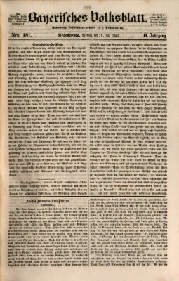 Bayerisches Volksblatt (Regensburger Morgenblatt) Montag 15. Juli 1850