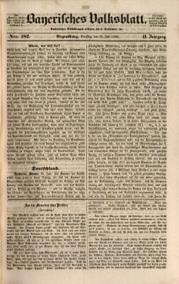 Bayerisches Volksblatt (Regensburger Morgenblatt) Dienstag 16. Juli 1850