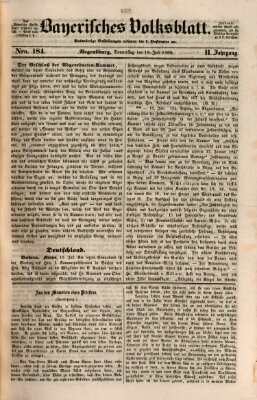 Bayerisches Volksblatt (Regensburger Morgenblatt) Donnerstag 18. Juli 1850