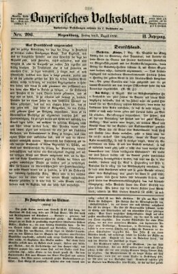 Bayerisches Volksblatt (Regensburger Morgenblatt) Freitag 9. August 1850