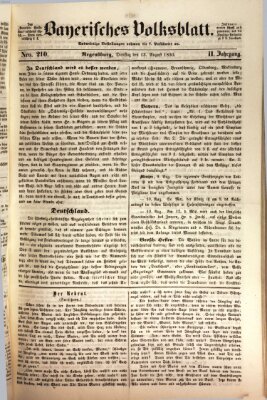 Bayerisches Volksblatt (Regensburger Morgenblatt) Dienstag 13. August 1850