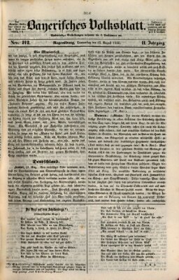 Bayerisches Volksblatt (Regensburger Morgenblatt) Donnerstag 15. August 1850