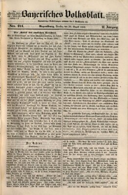 Bayerisches Volksblatt (Regensburger Morgenblatt) Dienstag 27. August 1850