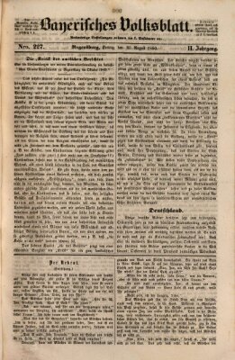 Bayerisches Volksblatt (Regensburger Morgenblatt) Freitag 30. August 1850