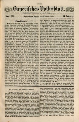 Bayerisches Volksblatt (Regensburger Morgenblatt) Samstag 12. Oktober 1850