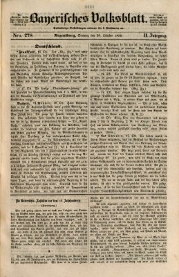 Bayerisches Volksblatt (Regensburger Morgenblatt) Sonntag 20. Oktober 1850