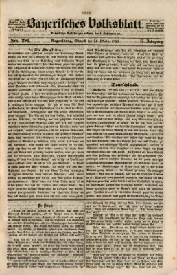 Bayerisches Volksblatt (Regensburger Morgenblatt) Mittwoch 23. Oktober 1850