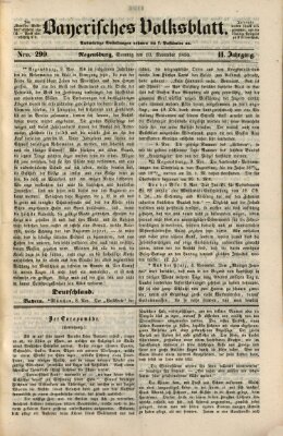 Bayerisches Volksblatt (Regensburger Morgenblatt) Sonntag 10. November 1850