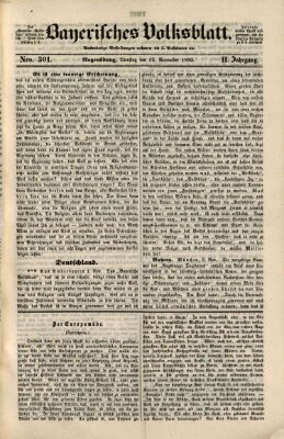 Bayerisches Volksblatt (Regensburger Morgenblatt) Dienstag 12. November 1850