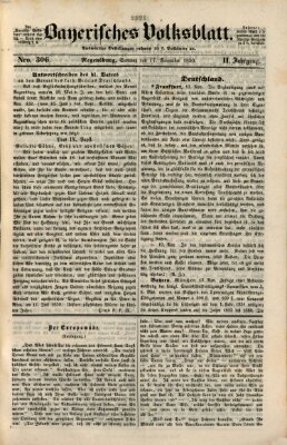 Bayerisches Volksblatt (Regensburger Morgenblatt) Sonntag 17. November 1850