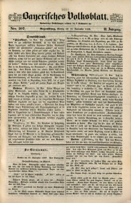 Bayerisches Volksblatt (Regensburger Morgenblatt) Montag 18. November 1850