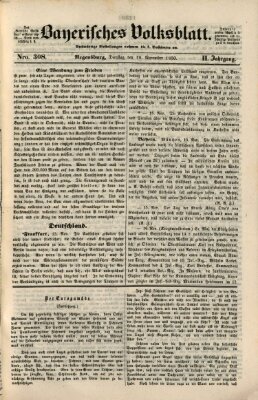 Bayerisches Volksblatt (Regensburger Morgenblatt) Dienstag 19. November 1850