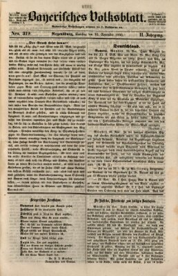 Bayerisches Volksblatt (Regensburger Morgenblatt) Samstag 30. November 1850