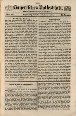 Bayerisches Volksblatt (Regensburger Morgenblatt) Donnerstag 5. Dezember 1850