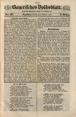 Bayerisches Volksblatt (Regensburger Morgenblatt) Sonntag 8. Dezember 1850