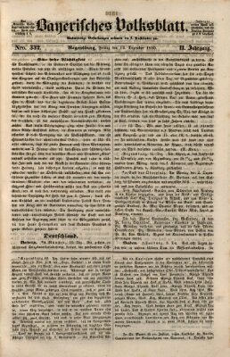 Bayerisches Volksblatt (Regensburger Morgenblatt) Freitag 13. Dezember 1850