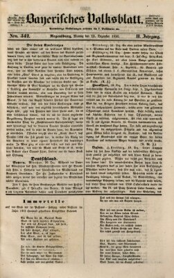 Bayerisches Volksblatt (Regensburger Morgenblatt) Montag 23. Dezember 1850