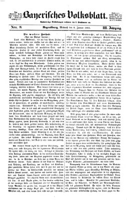 Bayerisches Volksblatt (Regensburger Morgenblatt) Mittwoch 8. Januar 1851