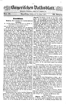 Bayerisches Volksblatt (Regensburger Morgenblatt) Sonntag 19. Januar 1851