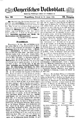 Bayerisches Volksblatt (Regensburger Morgenblatt) Mittwoch 29. Januar 1851