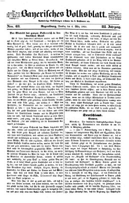 Bayerisches Volksblatt (Regensburger Morgenblatt) Dienstag 4. März 1851