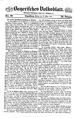 Bayerisches Volksblatt (Regensburger Morgenblatt) Montag 10. März 1851