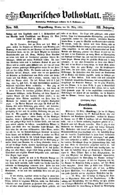 Bayerisches Volksblatt (Regensburger Morgenblatt) Montag 24. März 1851