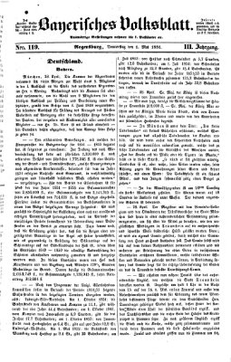 Bayerisches Volksblatt (Regensburger Morgenblatt) Donnerstag 1. Mai 1851