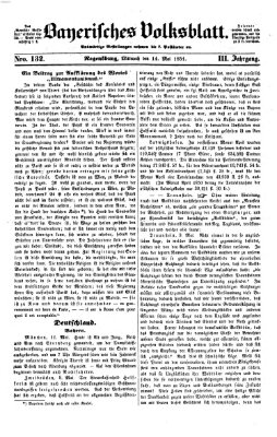 Bayerisches Volksblatt (Regensburger Morgenblatt) Mittwoch 14. Mai 1851