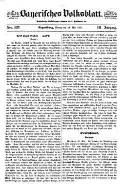 Bayerisches Volksblatt (Regensburger Morgenblatt) Montag 19. Mai 1851