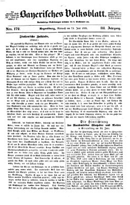 Bayerisches Volksblatt (Regensburger Morgenblatt) Mittwoch 25. Juni 1851