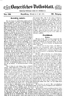 Bayerisches Volksblatt (Regensburger Morgenblatt) Mittwoch 9. Juli 1851
