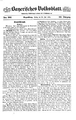 Bayerisches Volksblatt (Regensburger Morgenblatt) Freitag 25. Juli 1851