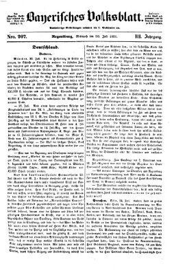 Bayerisches Volksblatt (Regensburger Morgenblatt) Mittwoch 30. Juli 1851