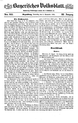 Bayerisches Volksblatt (Regensburger Morgenblatt) Donnerstag 4. September 1851