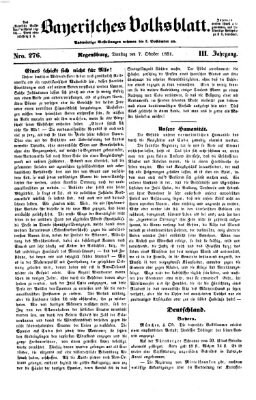 Bayerisches Volksblatt (Regensburger Morgenblatt) Dienstag 7. Oktober 1851