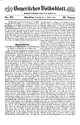 Bayerisches Volksblatt (Regensburger Morgenblatt) Donnerstag 9. Oktober 1851