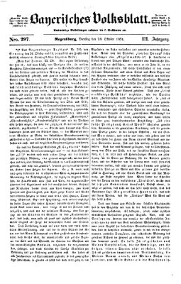 Bayerisches Volksblatt (Regensburger Morgenblatt) Dienstag 28. Oktober 1851