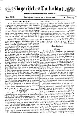 Bayerisches Volksblatt (Regensburger Morgenblatt) Donnerstag 6. November 1851