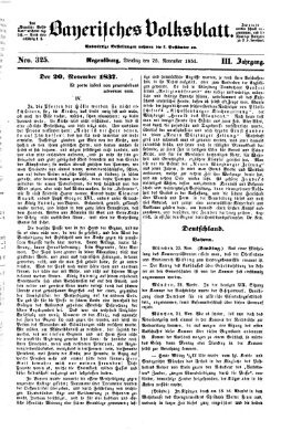 Bayerisches Volksblatt (Regensburger Morgenblatt) Dienstag 25. November 1851