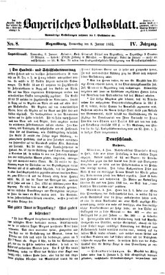 Bayerisches Volksblatt (Regensburger Morgenblatt) Donnerstag 8. Januar 1852