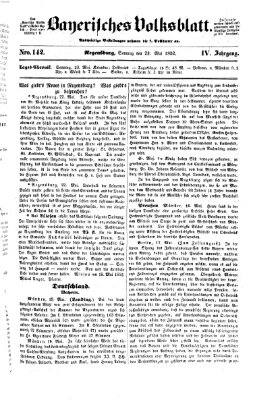 Bayerisches Volksblatt (Regensburger Morgenblatt) Sonntag 23. Mai 1852