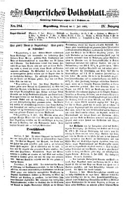 Bayerisches Volksblatt (Regensburger Morgenblatt) Mittwoch 7. Juli 1852