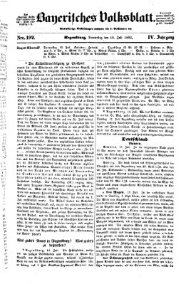 Bayerisches Volksblatt (Regensburger Morgenblatt) Donnerstag 15. Juli 1852