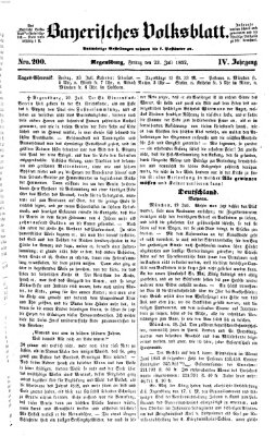 Bayerisches Volksblatt (Regensburger Morgenblatt) Freitag 23. Juli 1852