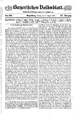 Bayerisches Volksblatt (Regensburger Morgenblatt) Dienstag 17. August 1852