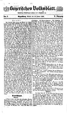 Bayerisches Volksblatt (Regensburger Morgenblatt) Montag 10. Januar 1853