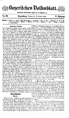 Bayerisches Volksblatt (Regensburger Morgenblatt) Sonntag 23. Januar 1853