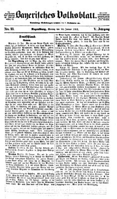 Bayerisches Volksblatt (Regensburger Morgenblatt) Montag 24. Januar 1853