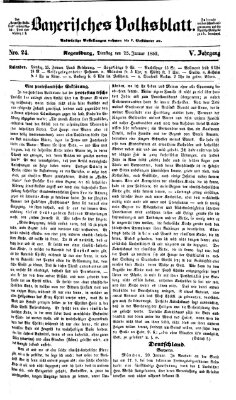 Bayerisches Volksblatt (Regensburger Morgenblatt) Dienstag 25. Januar 1853